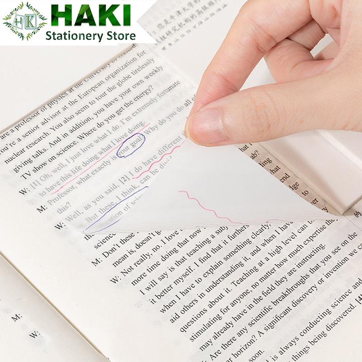 Giấy ghi chú 50 tờ chống thấm nước HAKI, giấy note giấy nhớ kiểu dáng đơn giản tiện dụng NO13