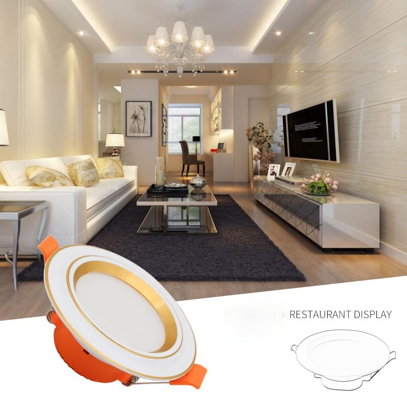 [ Arc surface resistance-capacitance three-color dimming LED downlight ][ variable light LED Ceiling Lamp ]