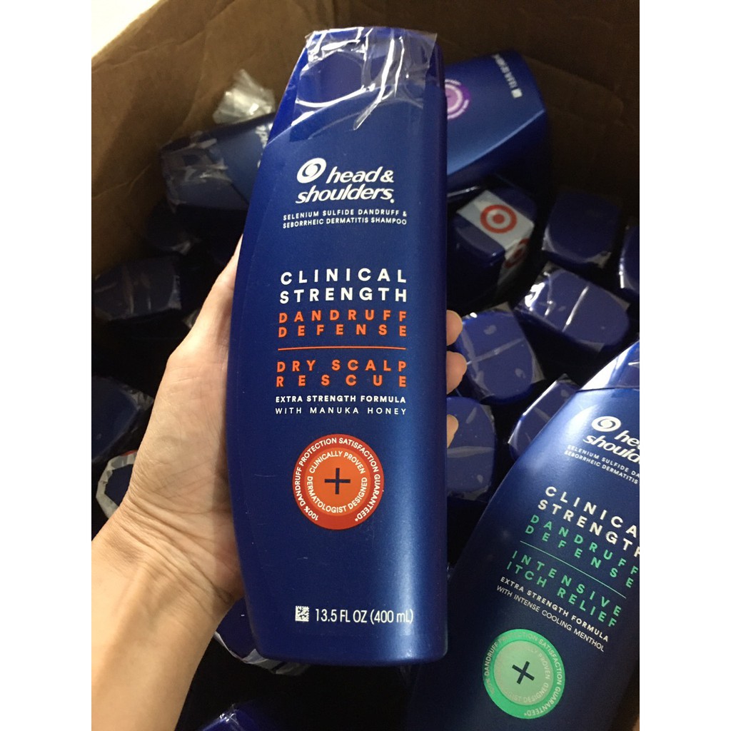 Dầu Gội Ngăn Ngừa Gàu Head & Shoulders Clinical Strength 400ml head thuốc của Head Mỹ