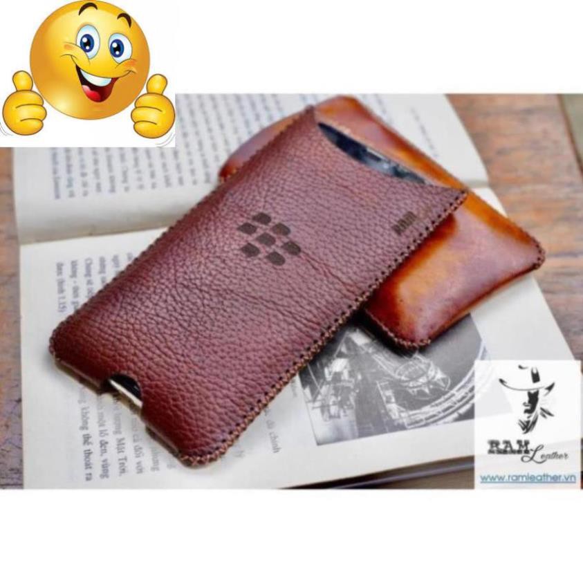 BAO DA BLACKBERRY DA BÒ VÂN HẠT KEY1 RAM H2 - HÀNG CHÍNH HÃNG RAM LEATHER .