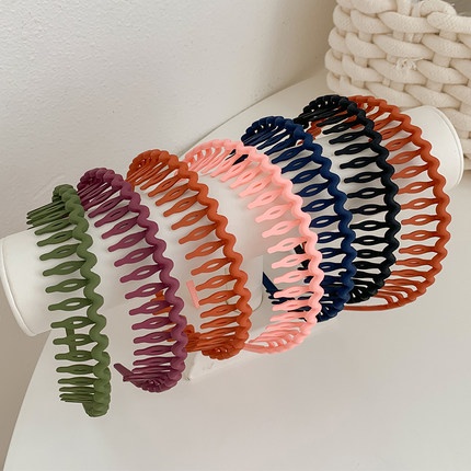 Băng Đô Cài Tóc Chống Trượt Có Răng Thiết Kế Thanh Lịch Phong Cách Hàn Quốc Cho Nữ