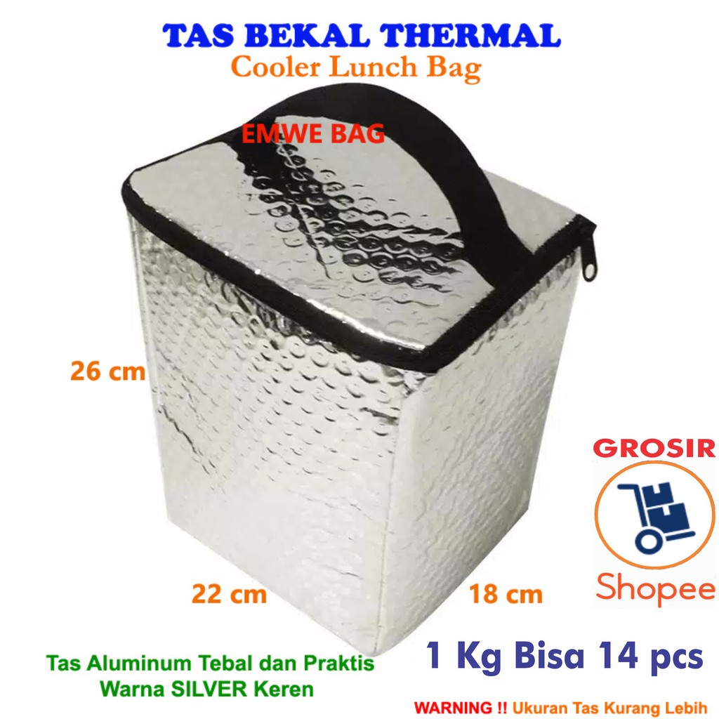 Túi Đựng Hộp Cơm Trưa Bằng Lá Nhôm Cob-24Cm Chất Lượng Cao
