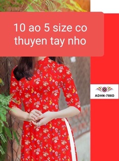 Áo dài hoa nhí may sẵn