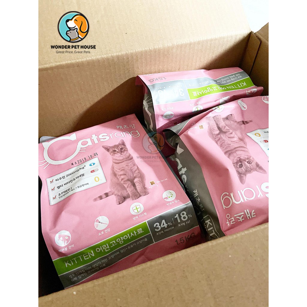 Hạt Khô Catsrang Kitten 400g - Thức Ăn cho mèo Con chống búi lông, hỗ trợ tiêu hóa