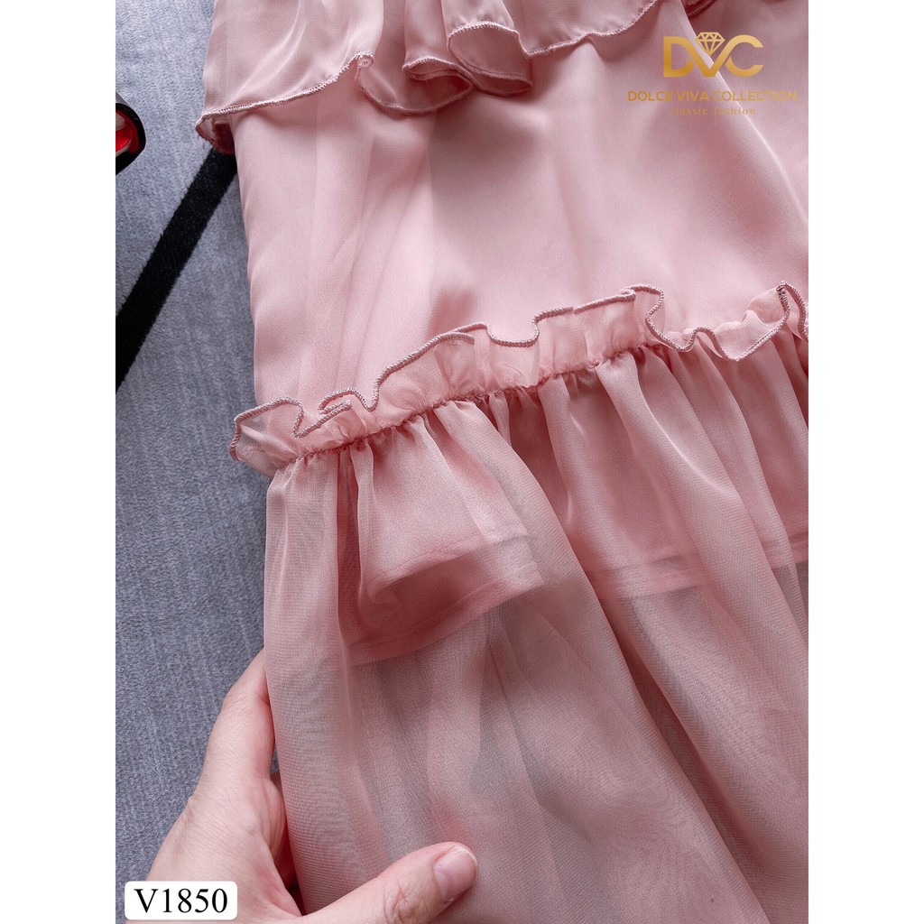 Váy maxi be khoét vai V1850 - Đẹp Shop DVC (Kèm ảnh thật trải sàn do shop tự chụp)