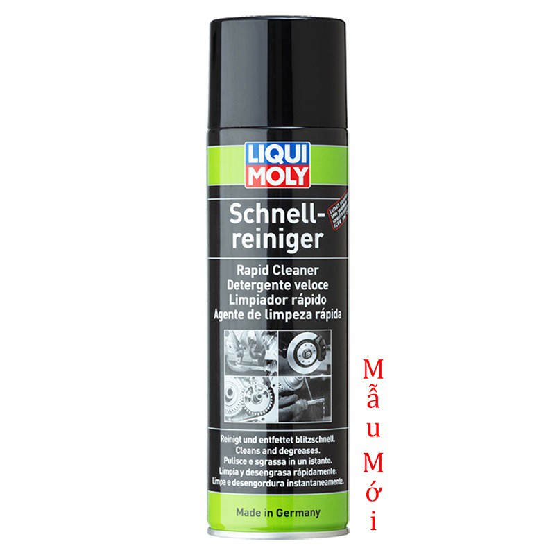 Chai xịt tẩy rửa thắng xịt sên dầu mỡ Liqui Moly Rapid Cleaner 3318 (500ml) loại bỏ sạch cặn bẩn, dầu, mỡ...