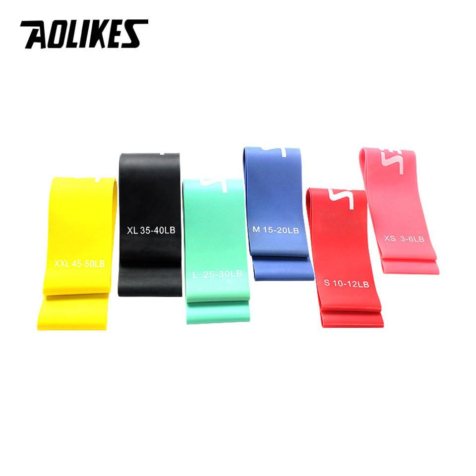 Dây Kháng Lực, Bộ 6 Dây Mini Band Cao Su Kháng Lực Tập Gym Chân Mông Aolikes AL3601