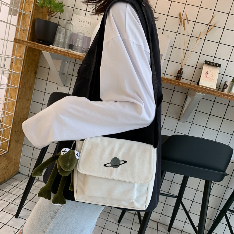 Túi Vải Canvas Đeo Vai Phong Cách Hàn Quốc Dành Cho Nam Nữ - Túi Tote Đeo Chéo Unisex | BigBuy360 - bigbuy360.vn
