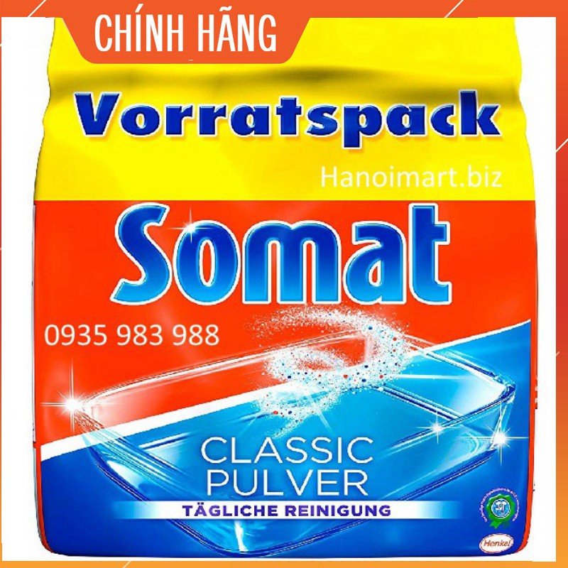 [KM 100 gam muối Somat] Bột rửa bát somat 1.2kg - Hanoimart