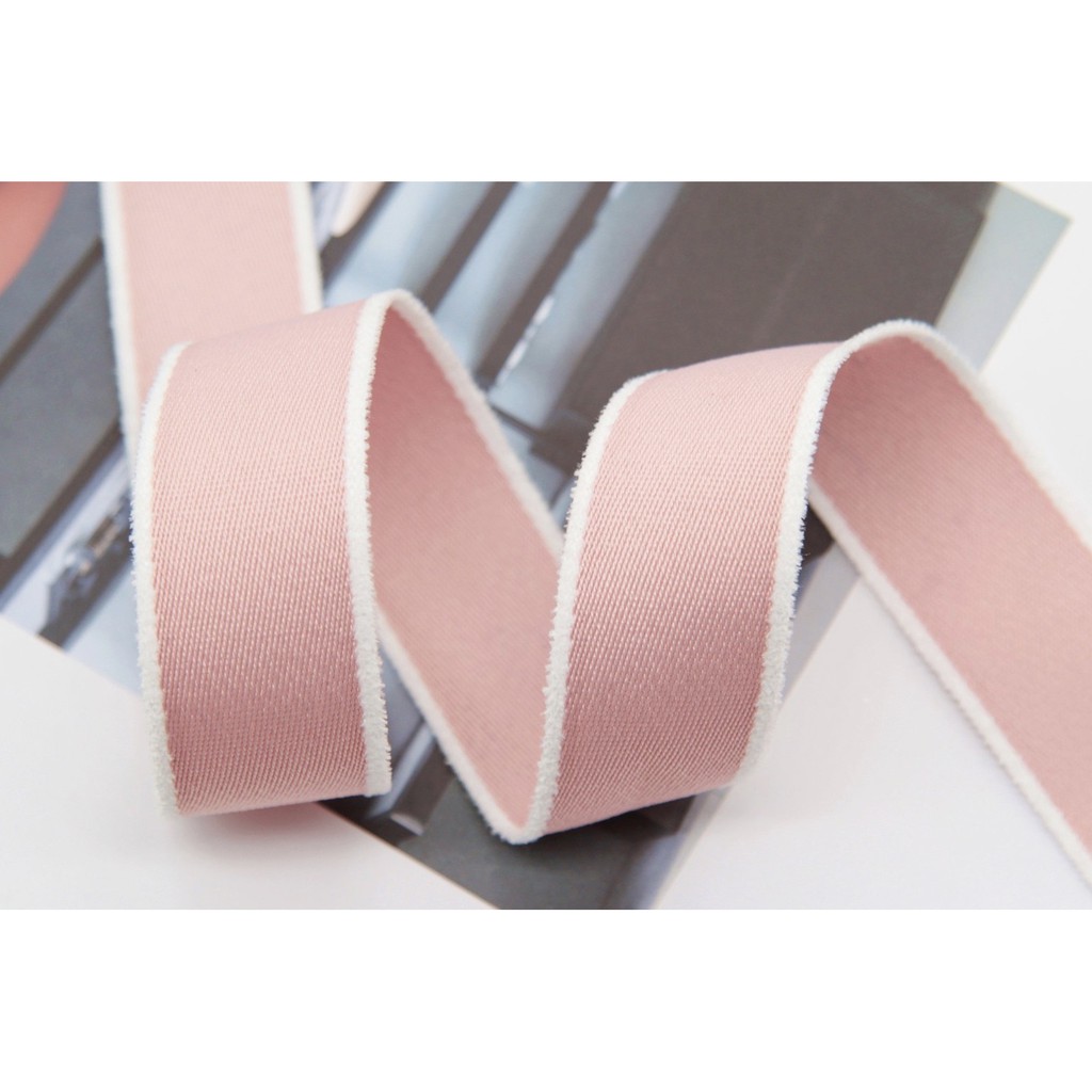 Nơ Ruyban cài cổ áo, nơ kẹp tóc kaki viền trắng Cici Handmade