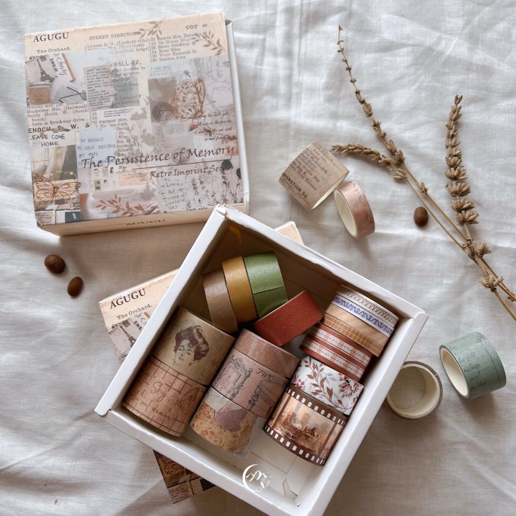 Bộ Washi tape chủ đề ''The Memory'' dài 2m gồm 5 size đa dạng - Washi tape theme ''The Memory''