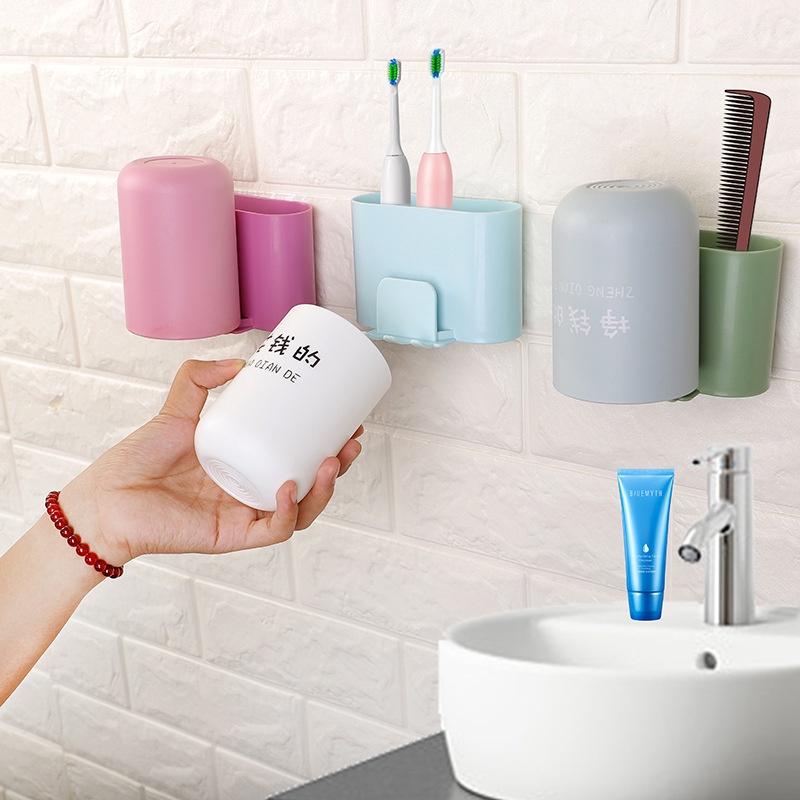 Giá Đỡ Bàn Chải Đánh Răng / Dao Cạo Râu Chống Bụi Đa Năng Kèm Móc Treo Tiện Dụng Cho