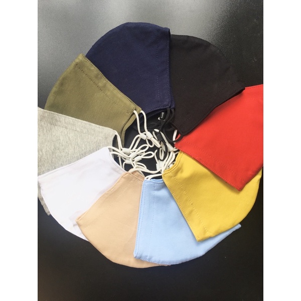 KHẨU TRANG  ĐEN   DÙNG CẢ 2 MẶT COTTON 100% CÓ NÚT ĐIỀU CHỈNH KÍCH CO | BigBuy360 - bigbuy360.vn
