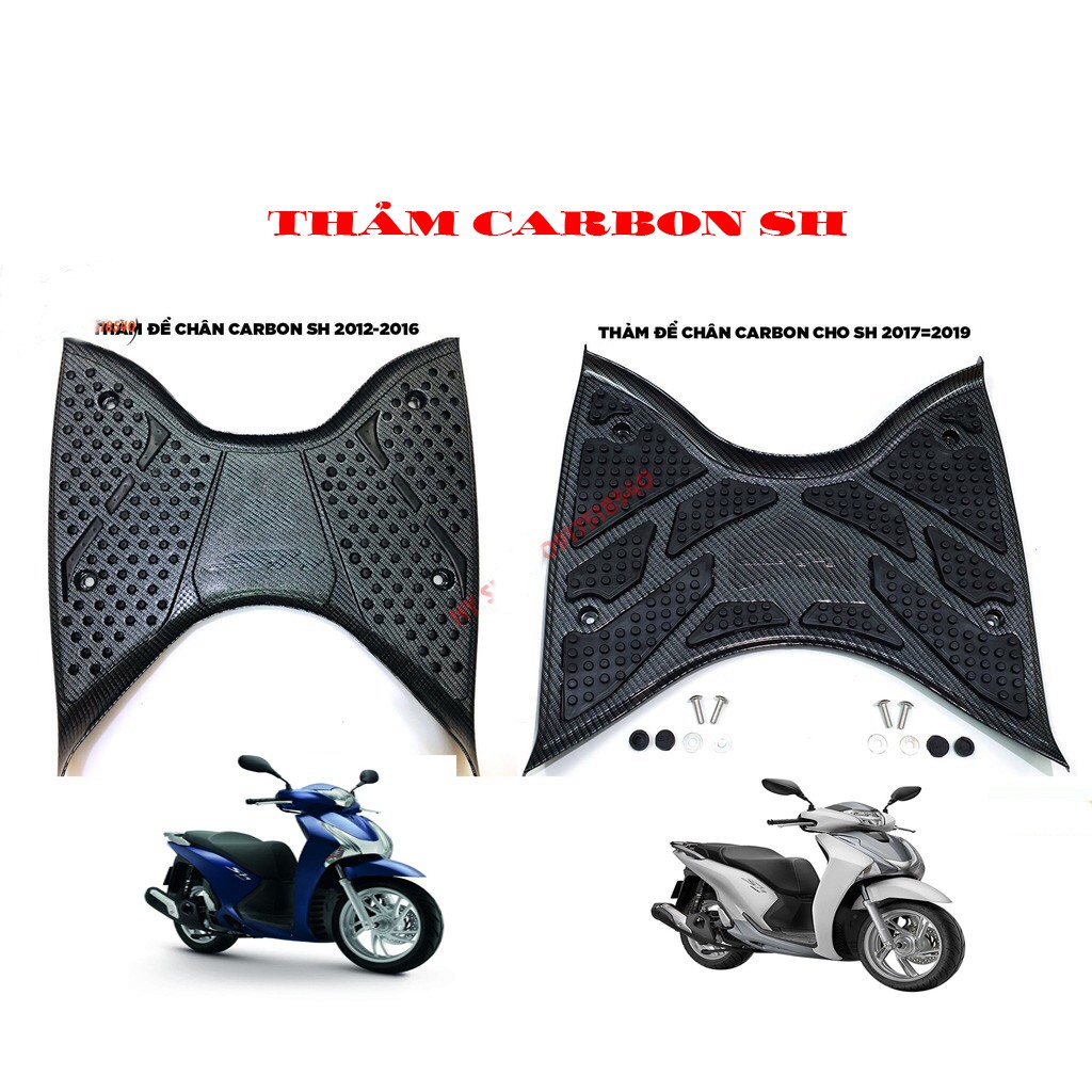 Thảm để chân SH 2012-2016 và 2017 sơn carbon