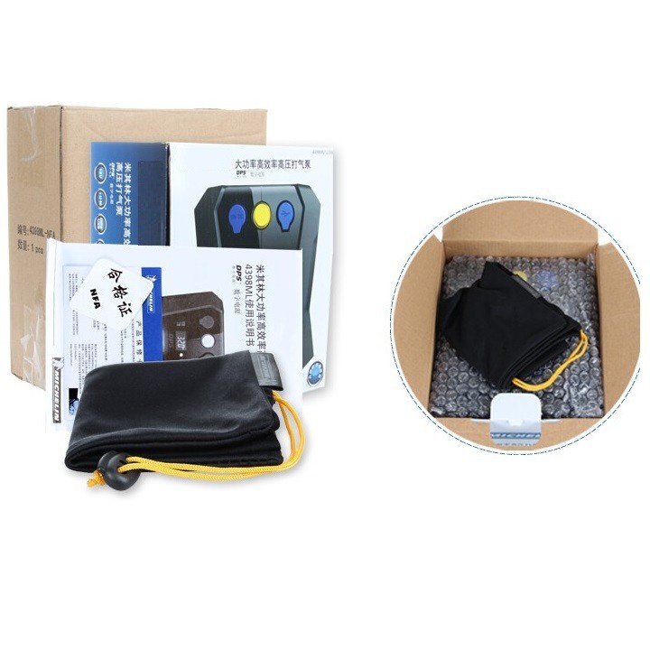 Bộ sản phẩm CAO CẤP NHẤT Bộ cảm biến áp suất lốp xe ô tô TPMS + Bơm ô tô SIÊU TỐC MICHELIN 12266 + Tặng lọ nước hoa ô tô