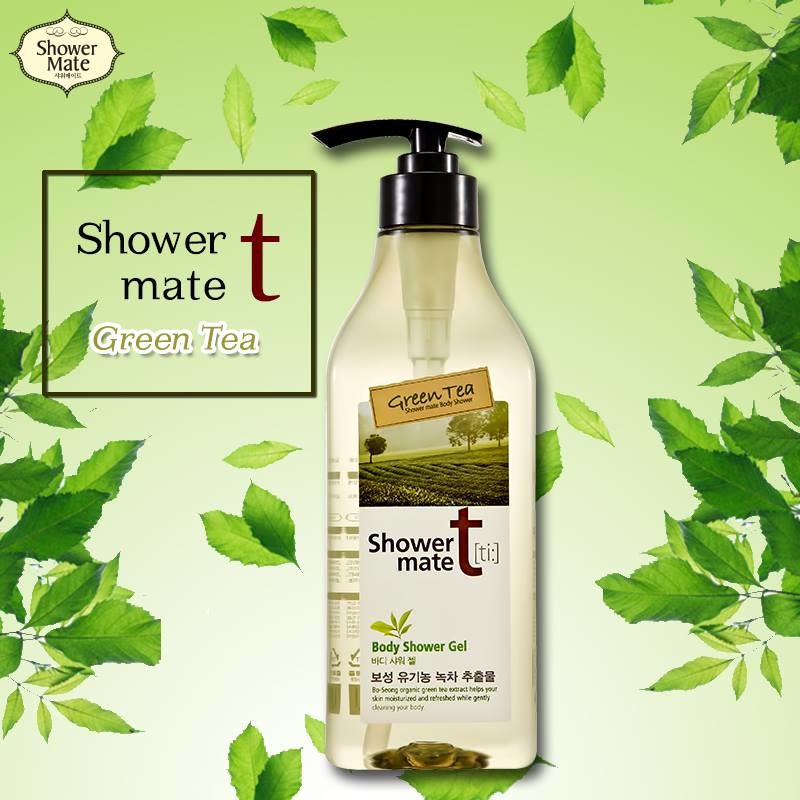 Sữa Tắm Tinh Chất Trà Xanh Hàn Quốc Shower mate Green tea 550g hương thơm nhẹ nhàng , thư thái