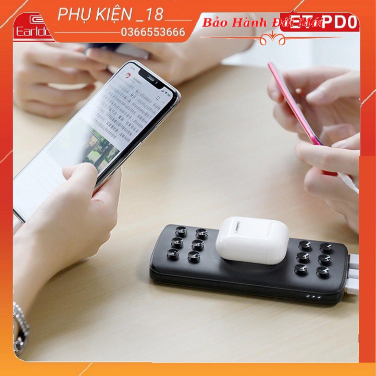 SẠC DỰ PHÒNG KÈM SẠC KHÔNG DÂY 10.000 MAH EARLDOM PD-01