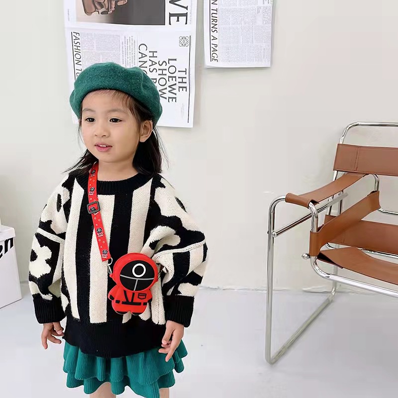 Túi đeo chéo đồ chơi ấn bong bóng giảm căng thẳng hình Squid Game bằng silicon nhiều mẫu mã độc đáo