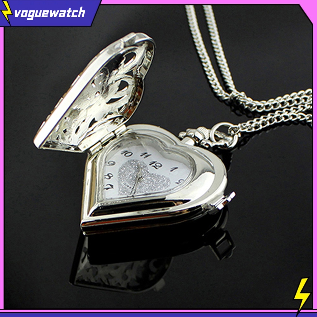 Đồng hồ bỏ túi thiết kế hình trái tim thời trang vintage