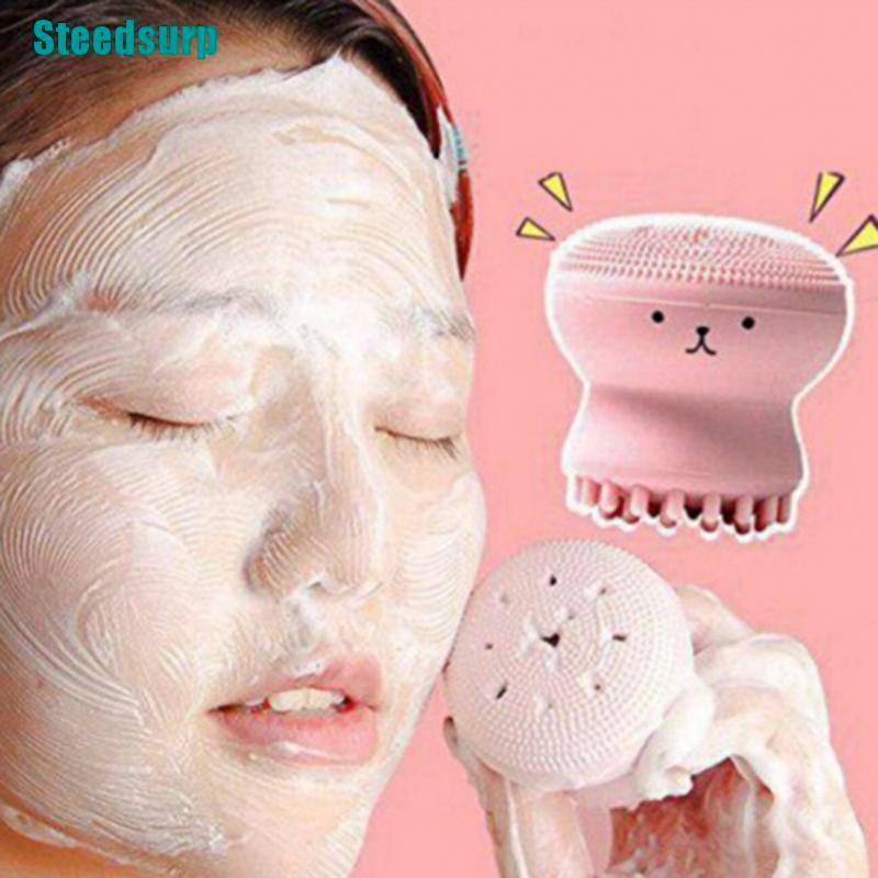 (Hàng Mới Về) Cọ Rửa Mặt Silicone Hình Bạch Tuộc Nhỏ Xinh | BigBuy360 - bigbuy360.vn