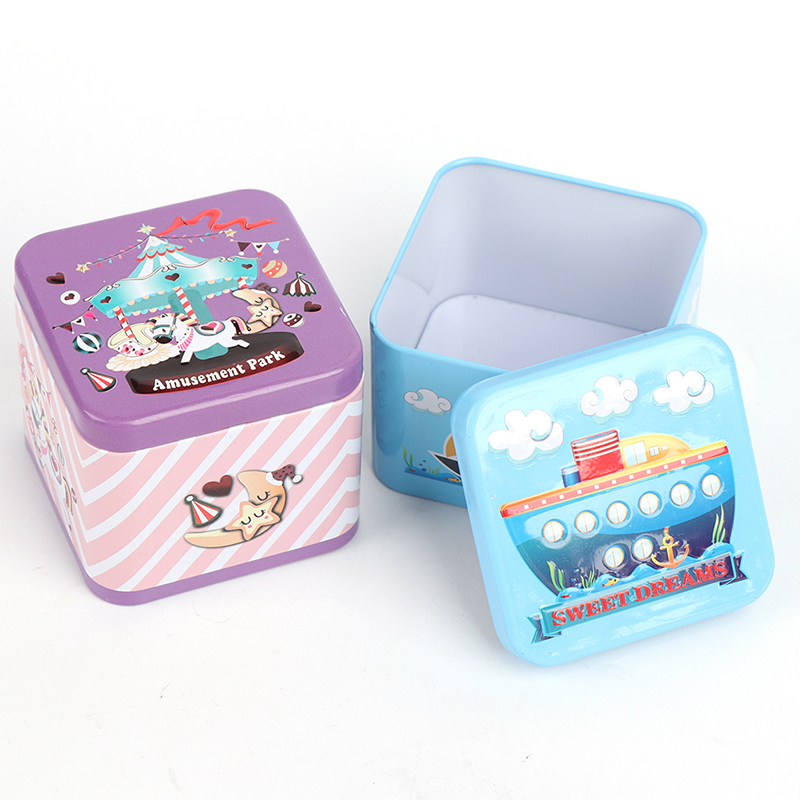 Hộp thiếc đựng trang sức / kẹo nhiều màu sắc tùy chọn