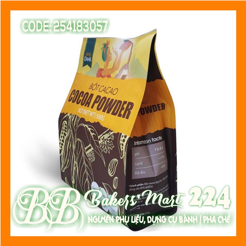 DANS - Bột cacao DANS nguyên chất - Gói 500gr