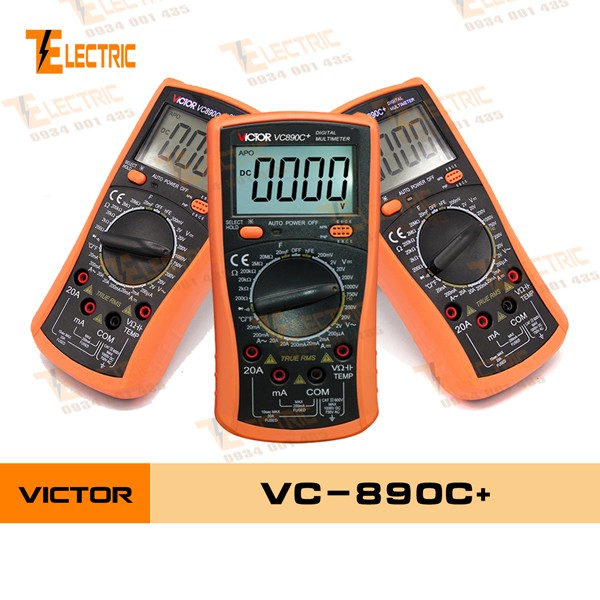 Victor VC - 890C+ Đồng Hồ Đo Điện Vạn Năng Điện Tử Victor VC 890C+