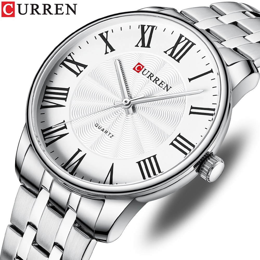 Đồng Hồ Quartz CURREN Chống Thấm Nước Chất Liệu Thép Không Gỉ Xi Mạ 8422