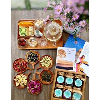 Trà hoa niên - hoa khô 1 set 6 hộp khoảng 300g