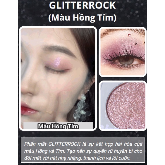 Phấn nhũ KAKASHOW, Phấn mắt trang điểm KAKASHOW màu nhũ kim tuyến sáng lấp lánh chống nước lâu trôi