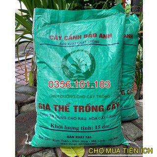 ĐẤT SẠCH TRÔNG RAU, HOA, CÂY CẢNH SIÊU DƯỠNG 15DM3