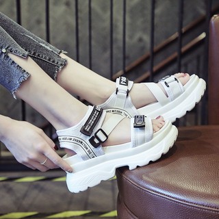 (2 MÀU) Sandal nữ thời trang Ulzang kiểu dáng đế cao quai RAWM cao cấp 2 màu nữ tính