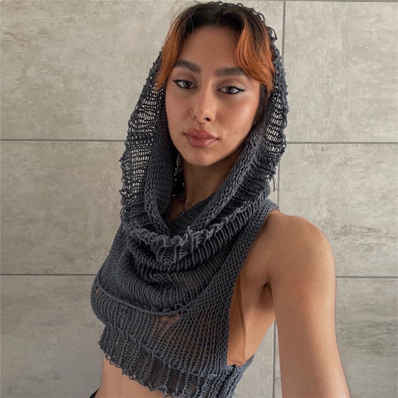 Áo Croptop Dệt Kim Sát Nách Màu Sắc Thanh Lịch