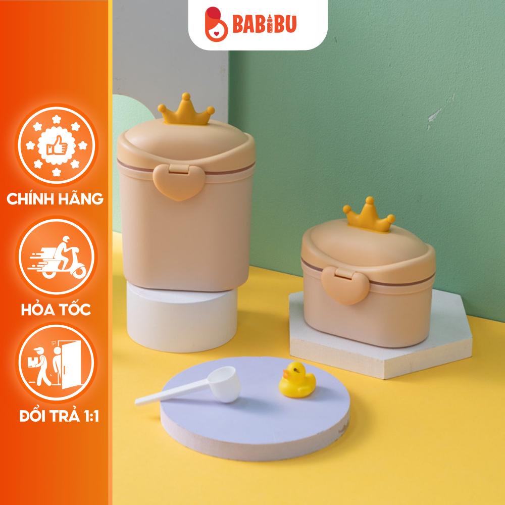 Hộp Đựng Sữa Bột Cho Bé, Đồ Khô Hình Vương Miện Cao Cấp (có thể tiệt trùng) Babibu-HOP01