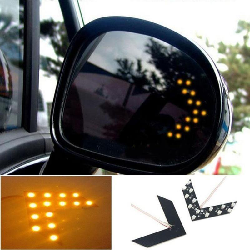 Đèn led 14smd 12v Hình Mũi Tên Xi Nhan Gắn Kính Chiếu Hậu Xe Hơi