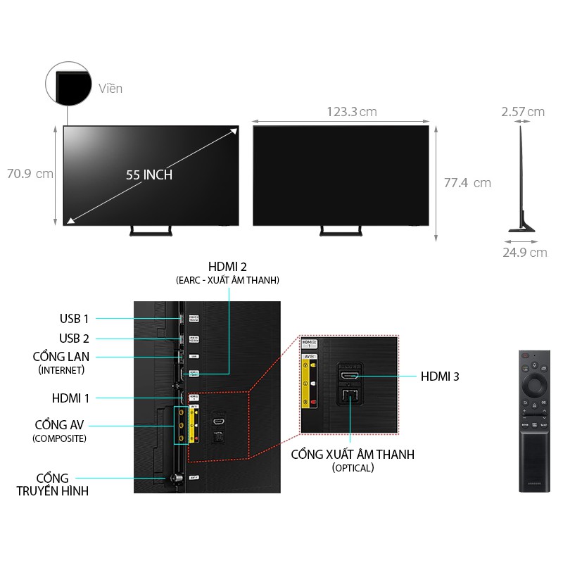 Smart Tivi Samsung 4K 55 inch 55AU9000 Crystal UHD Mới 2021 | BigBuy360 - bigbuy360.vn
