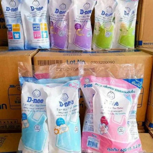 Nước Giặt Dnee Nội Địa Thái Lan Cho Bé Sơ Sinh (Túi 600ml) - Hương Thơm Bền Lâu