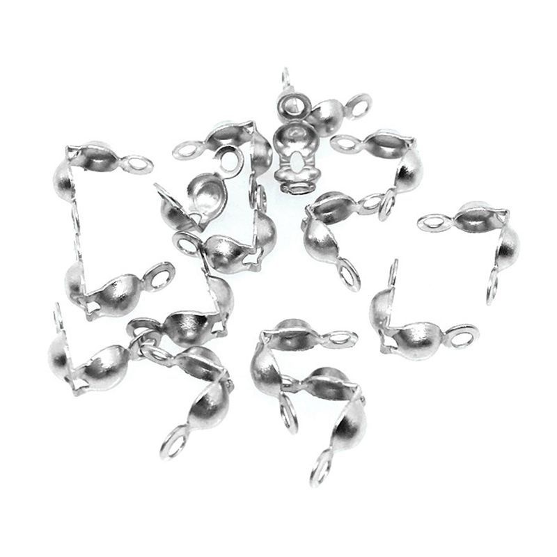 Bộ 100 Khóa Cài Đôi Bằng Thép Không Gỉ 304 Dùng Làm Trang Sức DIY