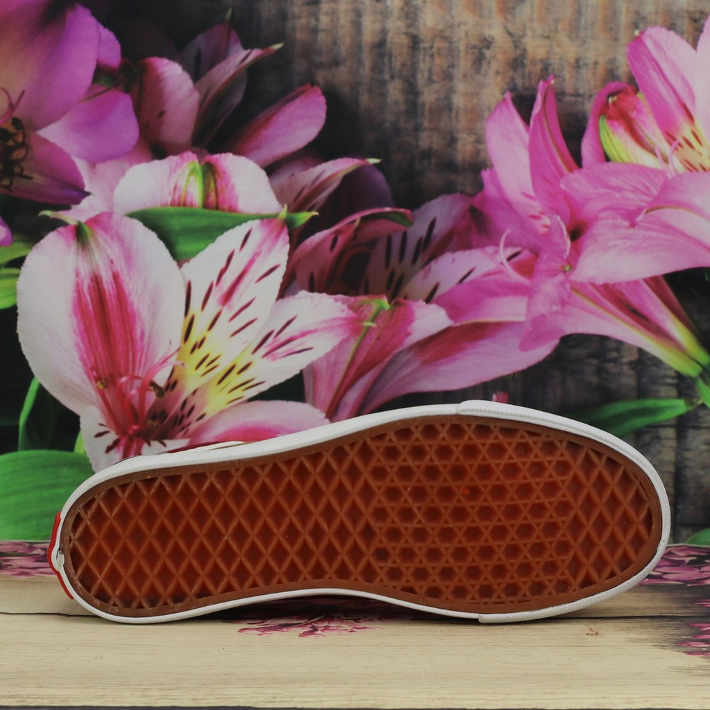 Giày Van OldSkool Vải Canvas Màu Đỏ Đậm Nam