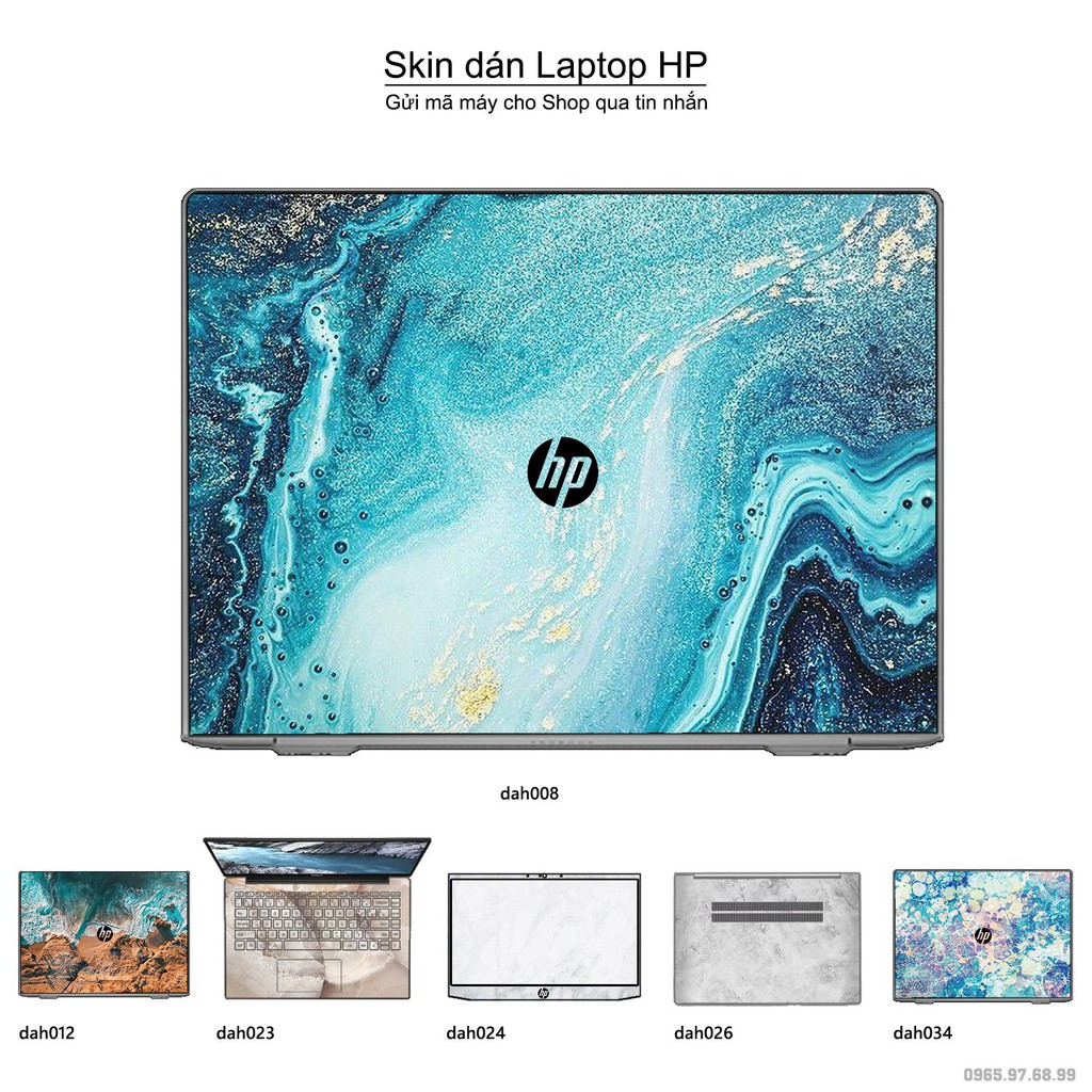 Skin dán Laptop HP in hình vân đá (inbox mã máy cho Shop)