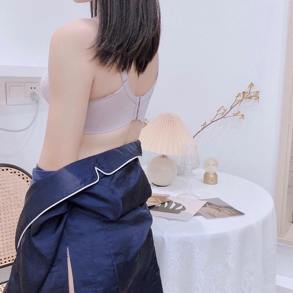 Bộ Đồ Lót Không Gọng Cao Cấp-Áo Ngực Ren Tạo Khe Siêu Nâng AL54