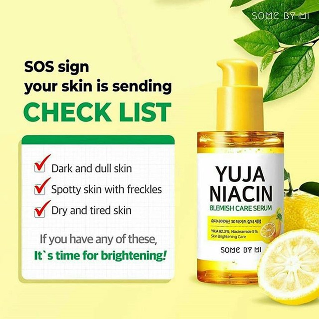 Serum Dưỡng Ẩm, Làm Trắng Da Some By Mi Yuja Niacin 30 Days Blemish Care Serum 50ml