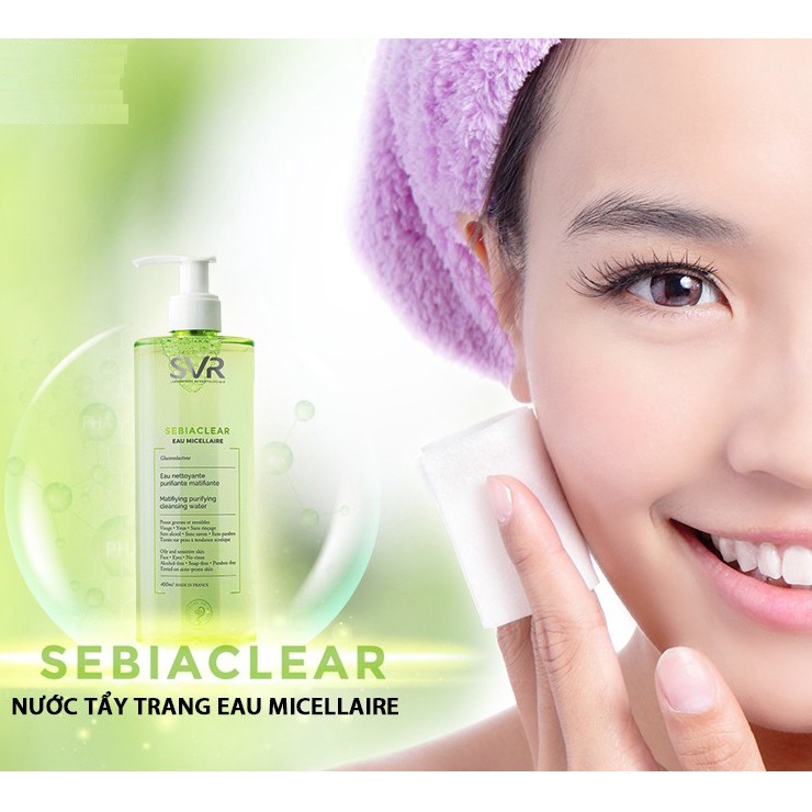 Nước Tẩy Trang SVR Sebiaclear Eau Micellaire Cho Da Dầu 400ml