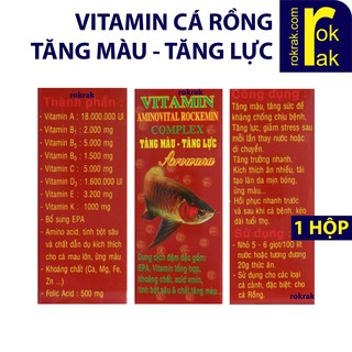 Vitamin cho cá rồng complex 1 hộp tăng màu tăng lực