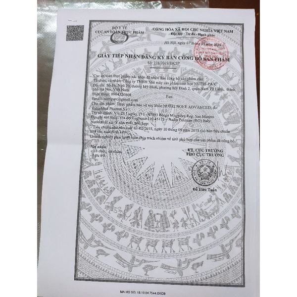 Viên uống bổ sung Canxi NUTRI BONE- Hộp 60 viên.