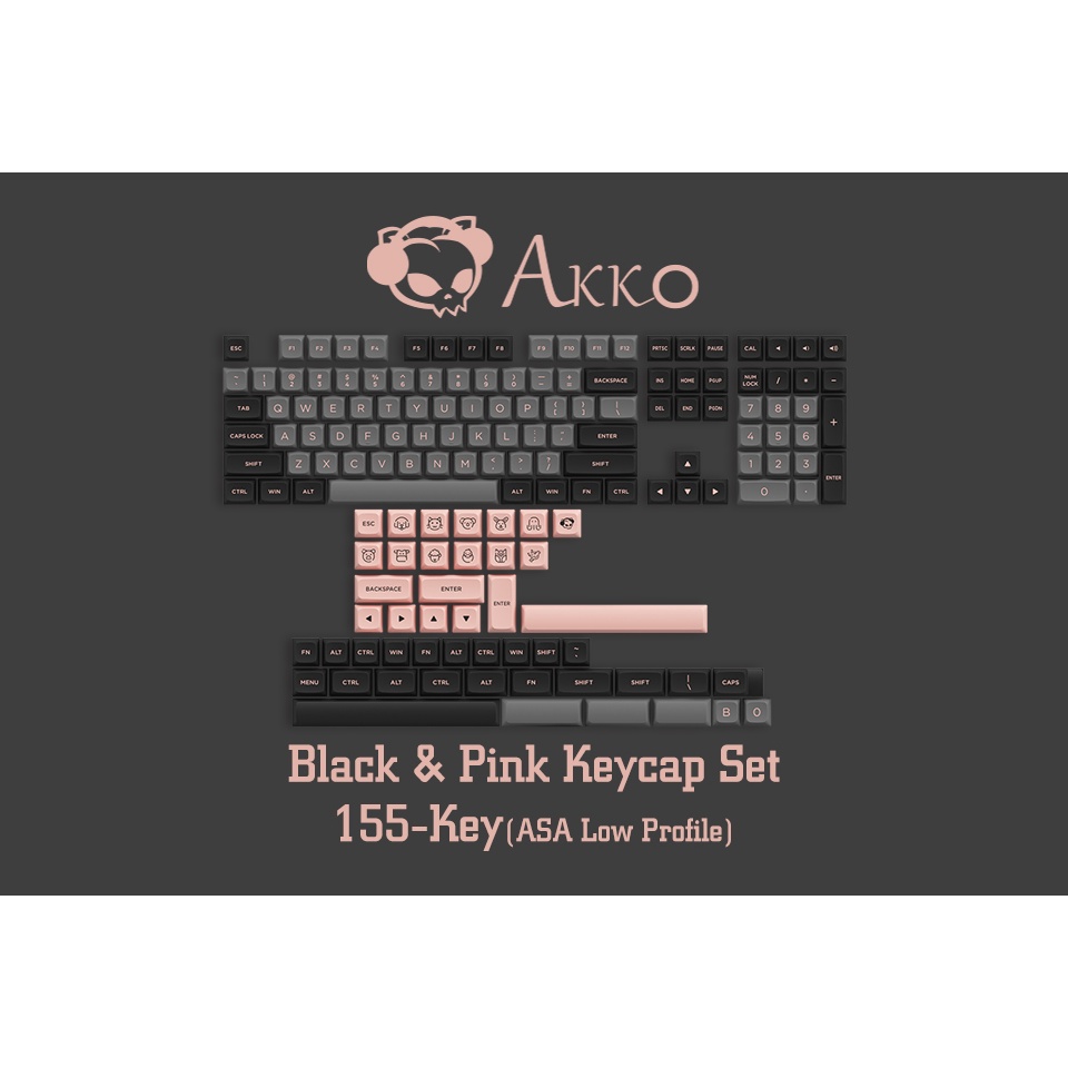 Bộ keycap AKKO Black Pink