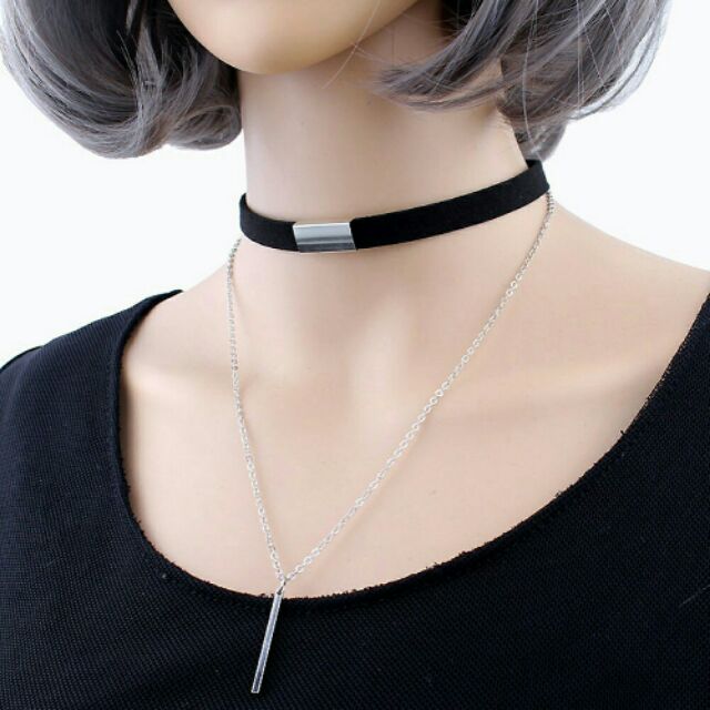Vòng cổ choker 2 tầng cá tính