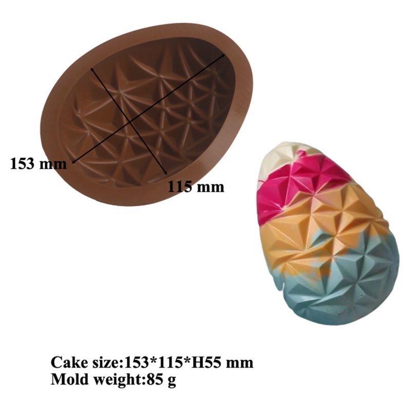 Khuôn Silicone Làm Bánh Tạo Hình Quả Trứng Phục Sinh 6 inch Độc Đáo