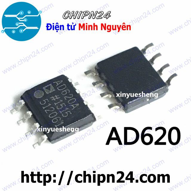 [1 CON] IC AD620 SOP-8 (SMD Dán) (AD620AR 620)