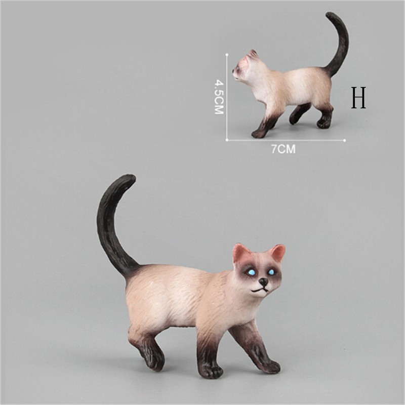 ღBLIღ Farm Simulation Mini Cat Animal Model Plastic Figures Decoration Kids Gift Toy [FS]